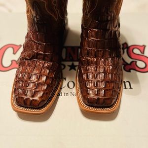 Youth boys brown crocodile boots. Worn twice!!! Near perfect condition.